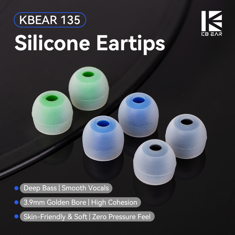 In Ear Monitor Iem - KBEAR 135 Eartips Silikon 3.9mm, Lubang