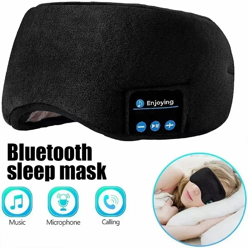 Bluetooth Headset On Ear - Masker Mata 3D Headphone Bluetooth Musik