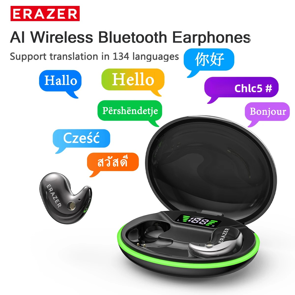 Wired Earphone Mic - EARZER XF58 Headphone Bluetooth In-Ear Dengan