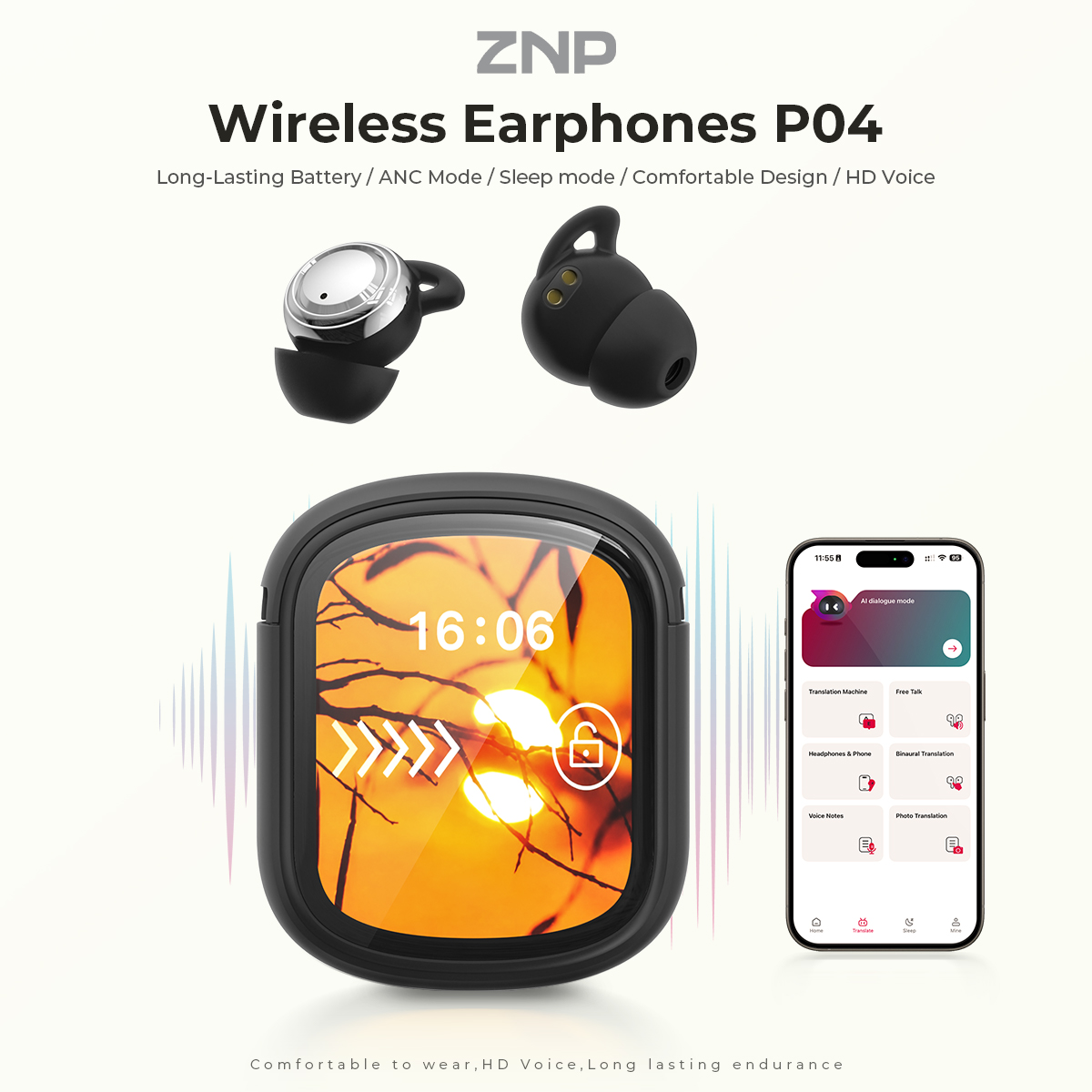 ZNP P04 Earbud Penenang Tidur  - Earbuds Charging Case ulasan dan harga