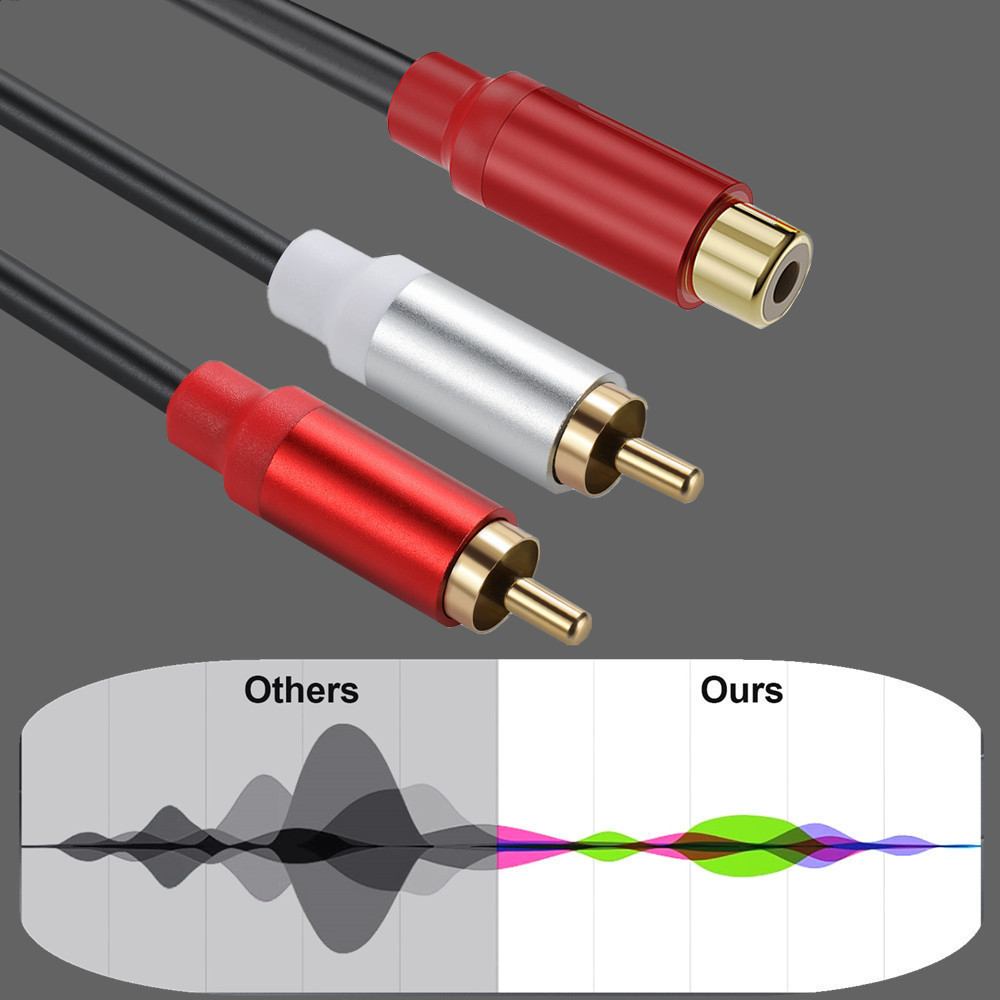 Kabel Audio RCA 0.3m, kabel su - Audio Splitter Y ulasan dan harga