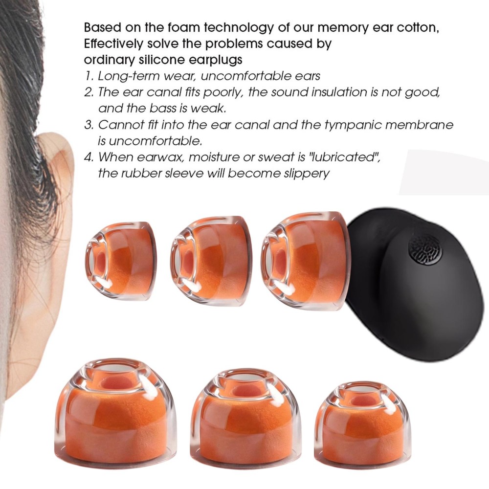 S/M/L Silikon + Busa Memori Uj - Earphone Foam Tip ulasan dan harga