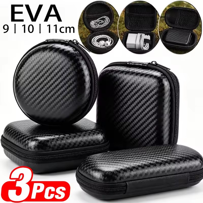 Tas Organizer Kabel Charger Ta - Headphone Case Hard ulasan dan harga